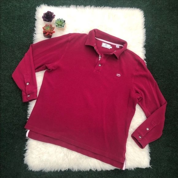 Southern Tide Long Sleeve Polo Men’s L - Picture 2 of 11